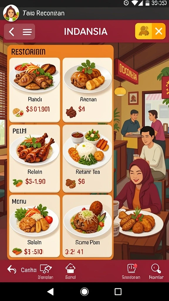 Tampilan antarmuka yang user-friendly dan menarik.