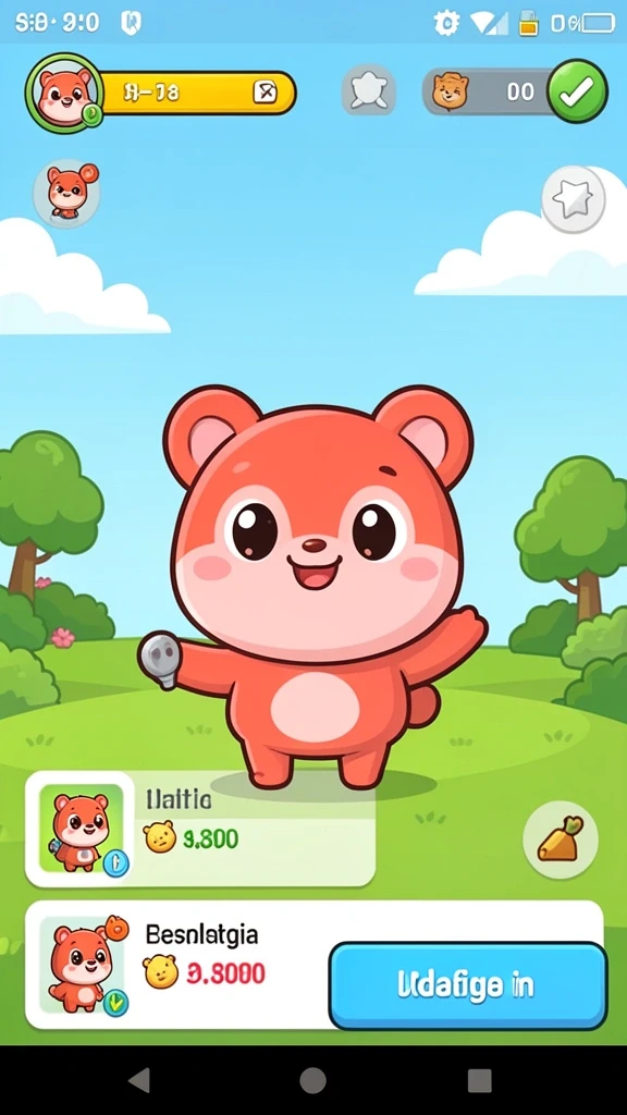 Screenshot menampilkan karakter unik dalam permainan.
