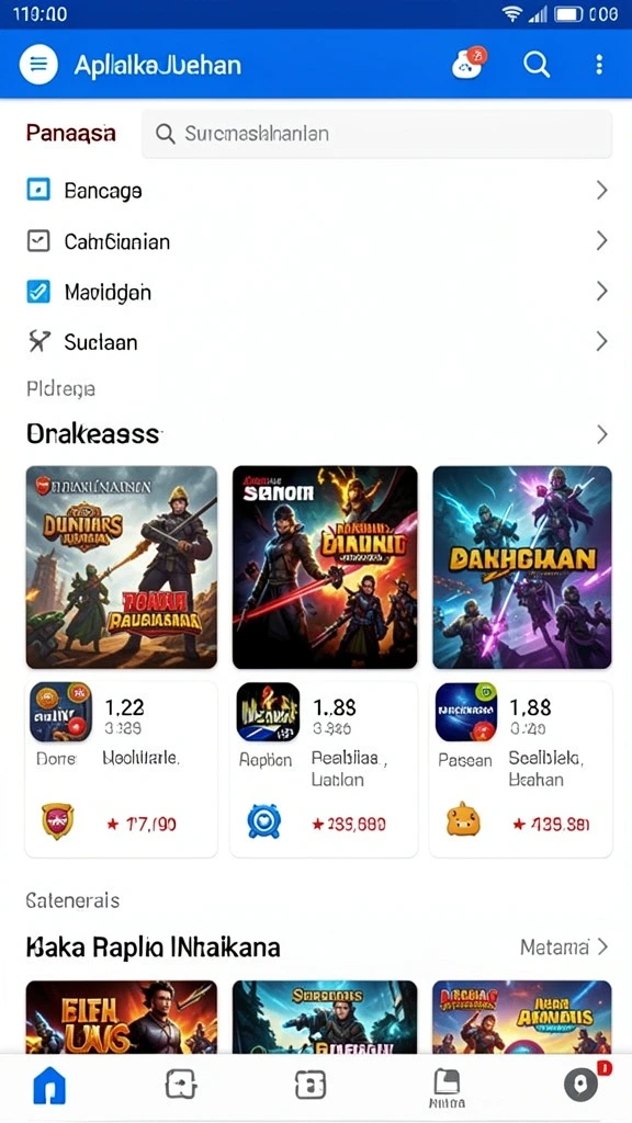 Tampilan awal yang menarik dan intuitif.