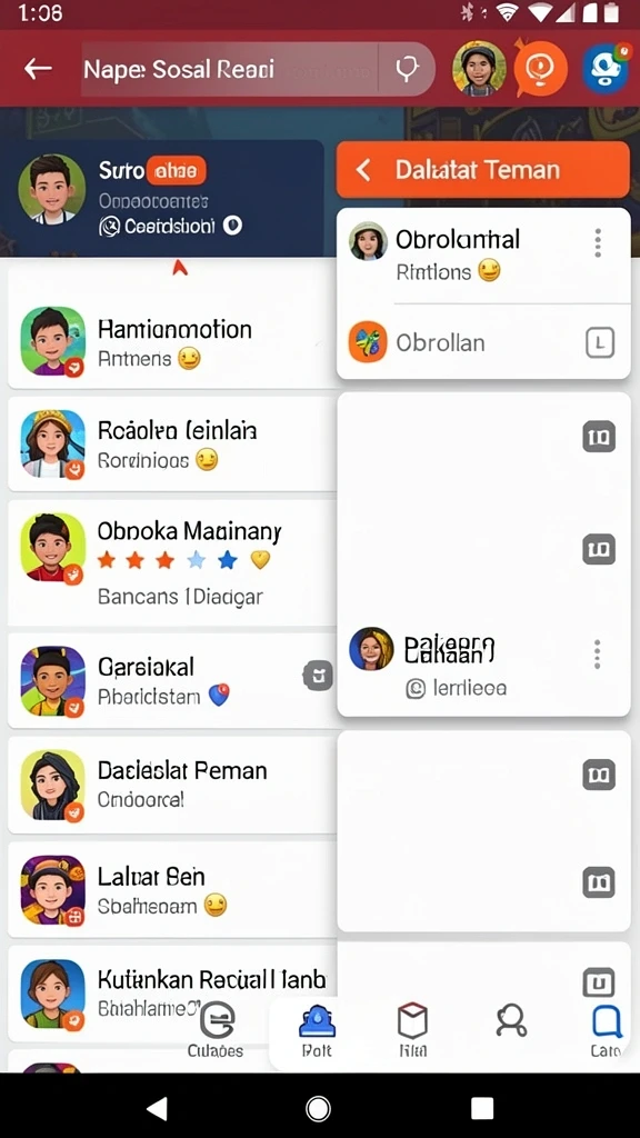 Fitur multiplayer yang memungkinkan bermain bersama teman.