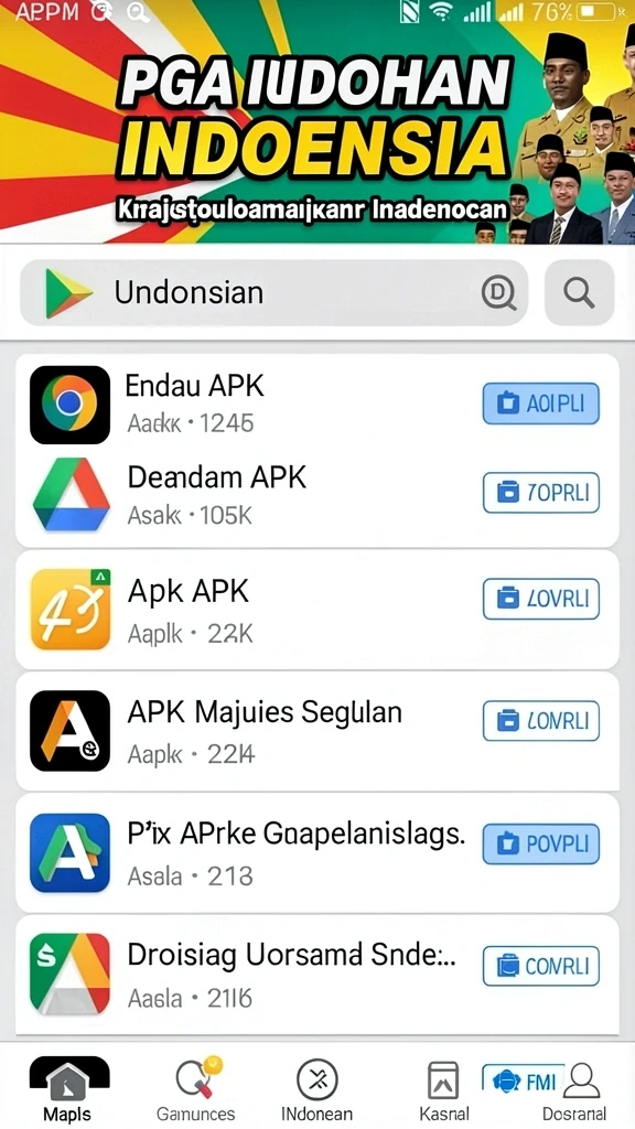 Tampilan menu yang intuitif dan mudah digunakan.