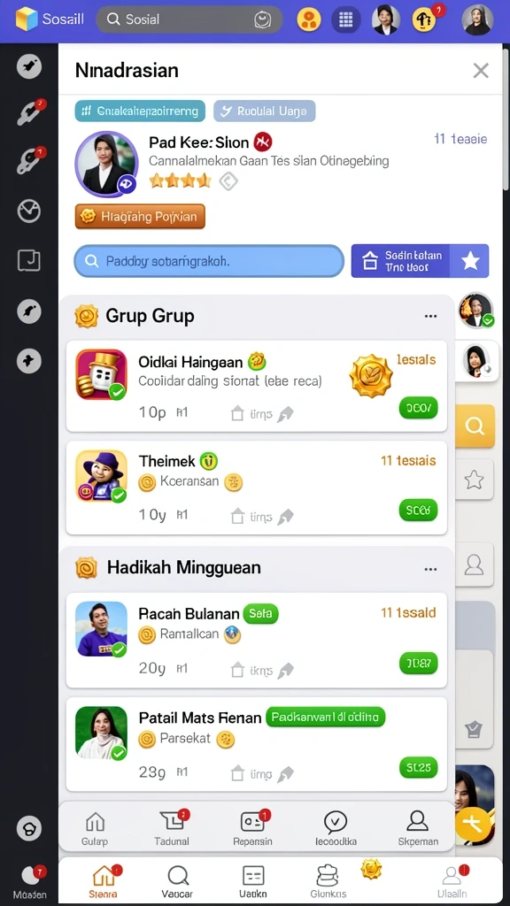 Berbagai tema slot yang tersedia untuk dipilih.