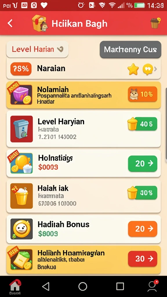 Beragam permainan yang bisa dipilih.