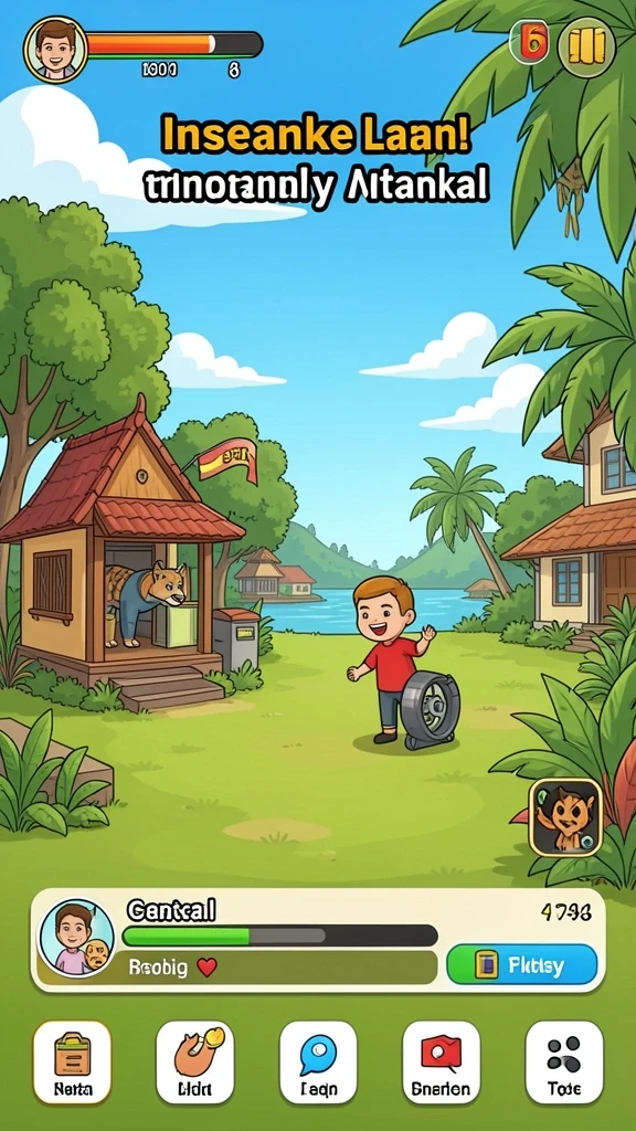Screenshot gameplay dengan teman-teman di mode multiplayer.