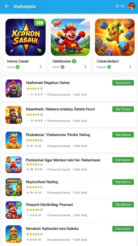 Berbagai pilihan permainan yang mengasyikkan.