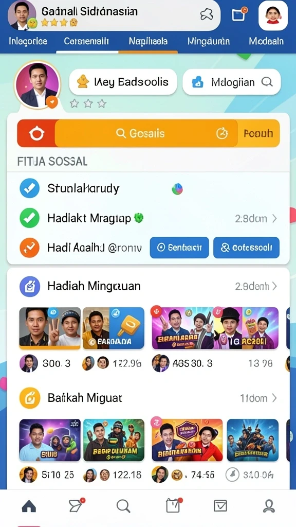 Contoh tantangan harian yang menguji kemampuan pemain.