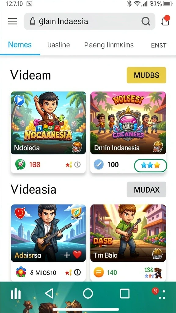 Tampilan berbagai jenis permainan togel yang tersedia.