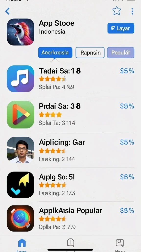 Screenshot menampilkan pilihan permainan yang beragam di JOSS188.