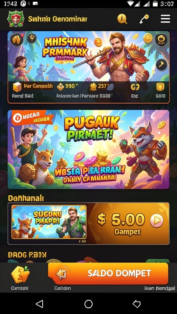 Menunjukkan pilihan permainan slot dengan tema menarik.