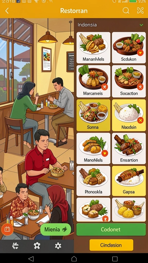 Level seru dan tantangan menarik yang selalu berubah.