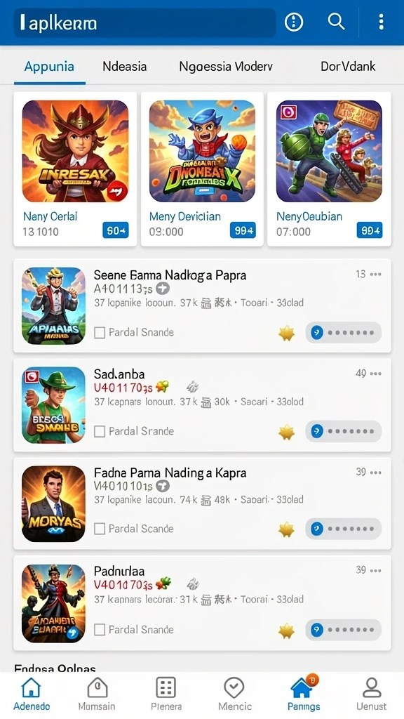 Screenshot menunjukkan tampilan awal permainan yang menarik.