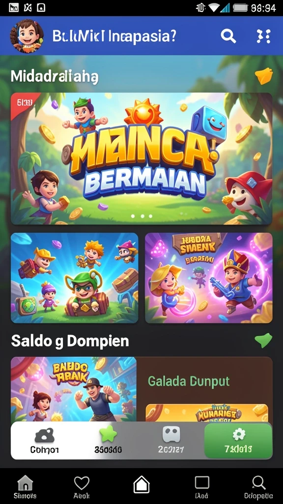 Berbagai pilihan permainan menarik tersedia.