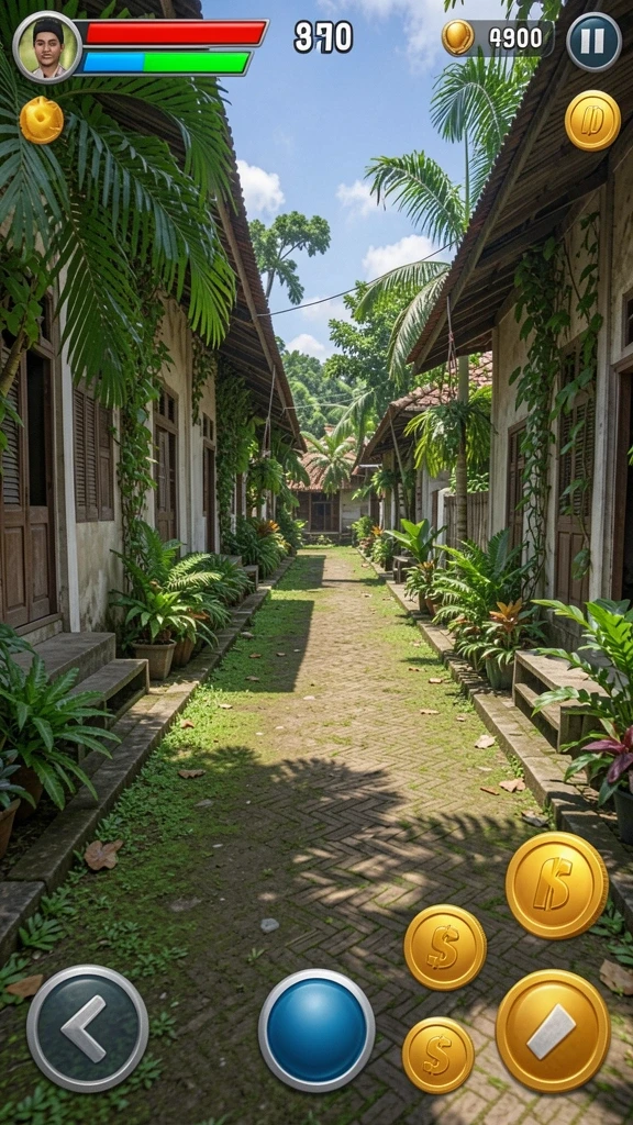 Tampilan menakjubkan dengan karakter samurai yang detail.