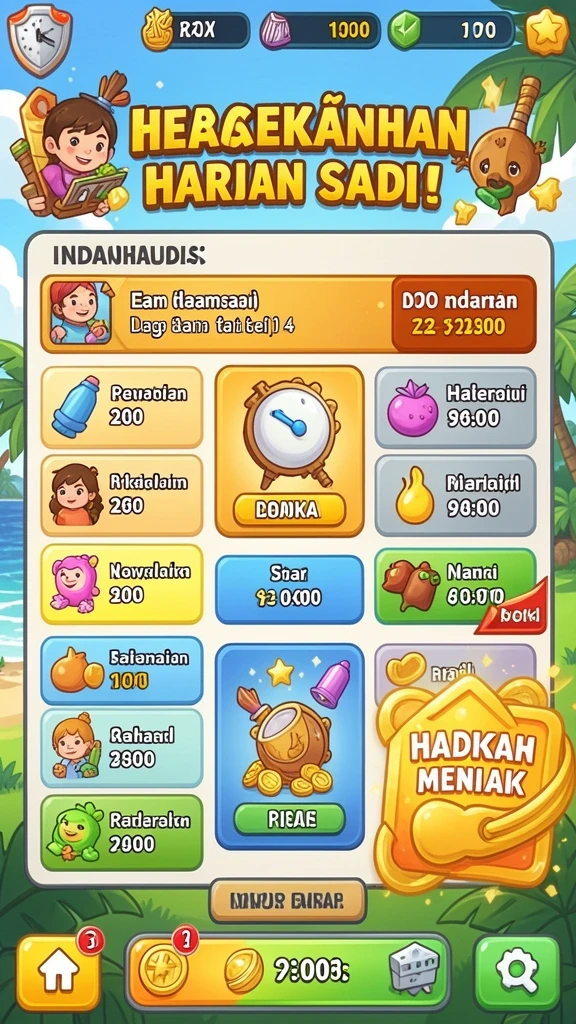 Tampilan antarmuka aplikasi TEGALTOTO yang menarik.