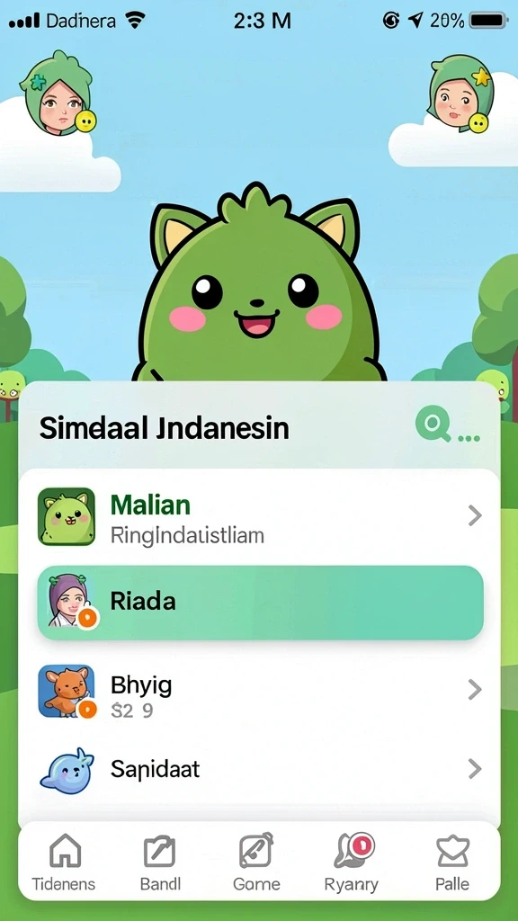 Screenshot memperlihatkan tampilan antarmuka permainan.